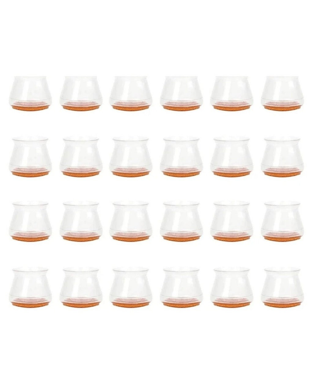 Protetores de Silicone para Pés de Cadeira com Feltro 360º  Kit 4 ou 24 Peças