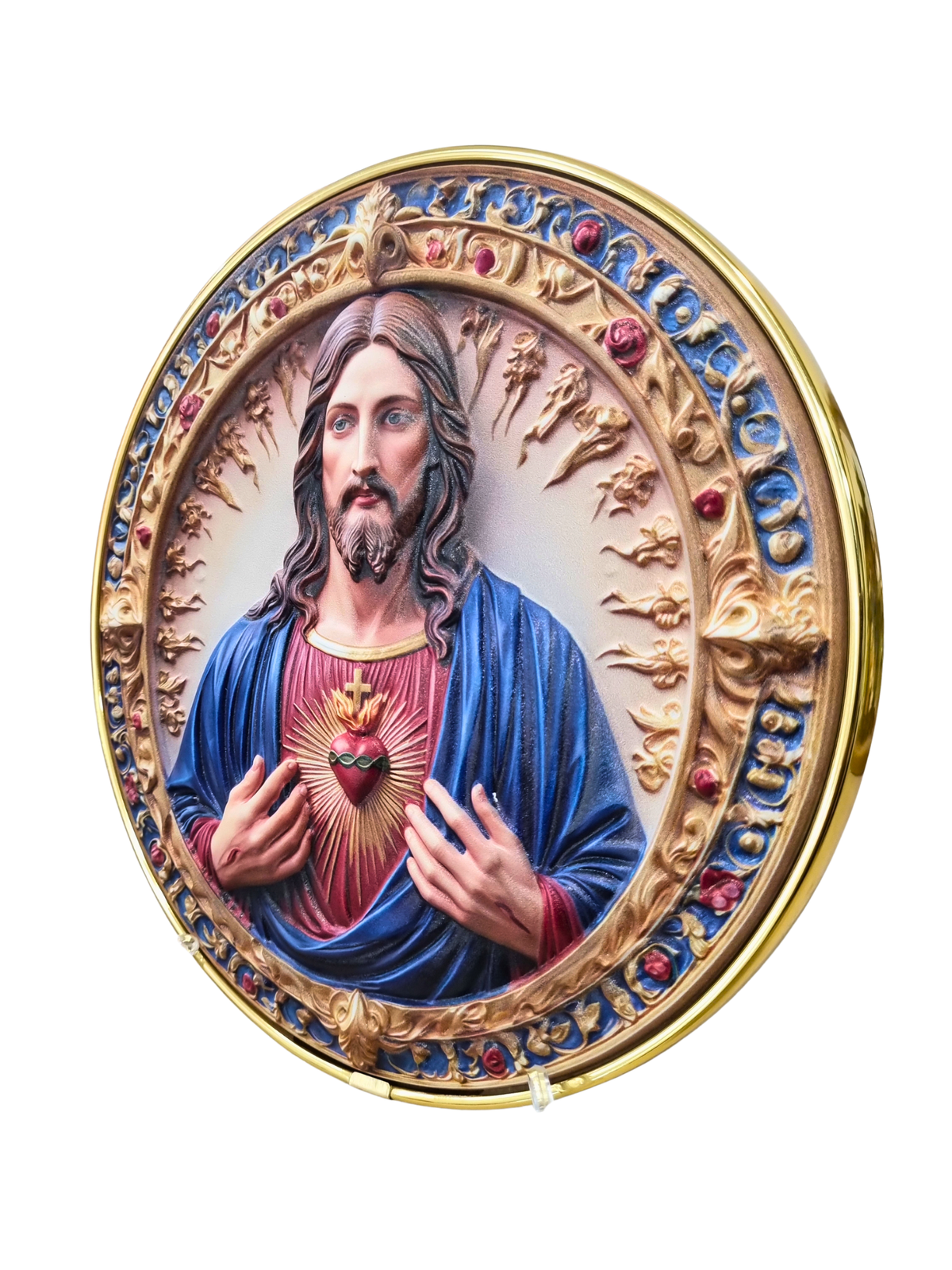 Quadro em Resina do Sagrado Coração de Jesus 20 cm