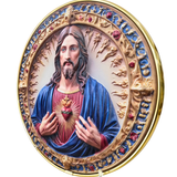 Quadro em Resina do Sagrado Coração de Jesus 20 cm