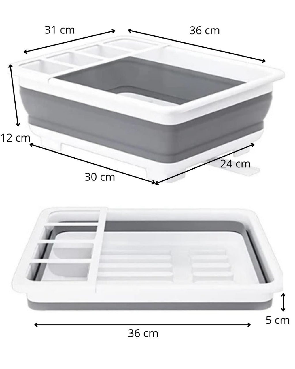 Rack Dobrável de Secagem para Louça em Silicone  Portátil e Prático