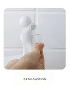 Rack de Armazenamento Sem Perfuração com Design de Personagem para Banheiro e Cozinha