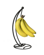 Rack de Banana com Ganchos em Bambu ou Ferro Suporte de Frutas Frescas