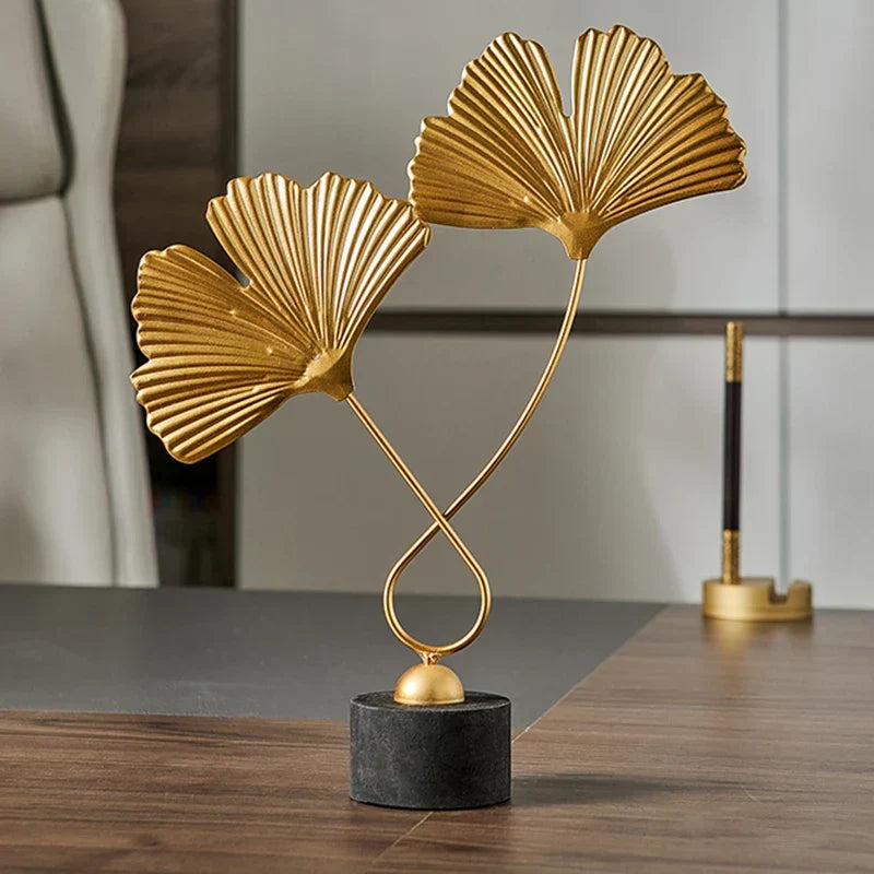 Escultura decorativa de Metal Premuim - Abstrata Elegância Natural