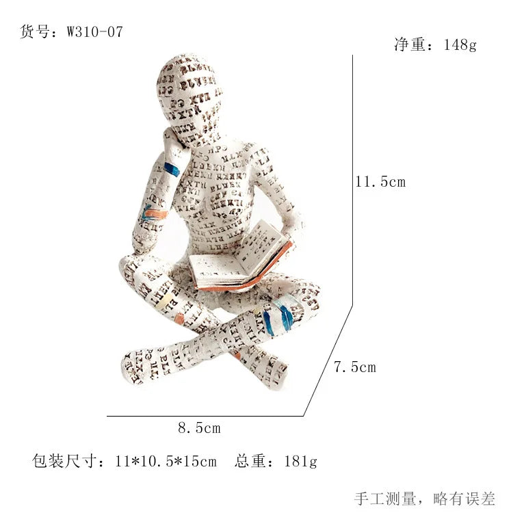 Escultura decorativa de Cerâmica Premuim - Coleção Reflexão Literária