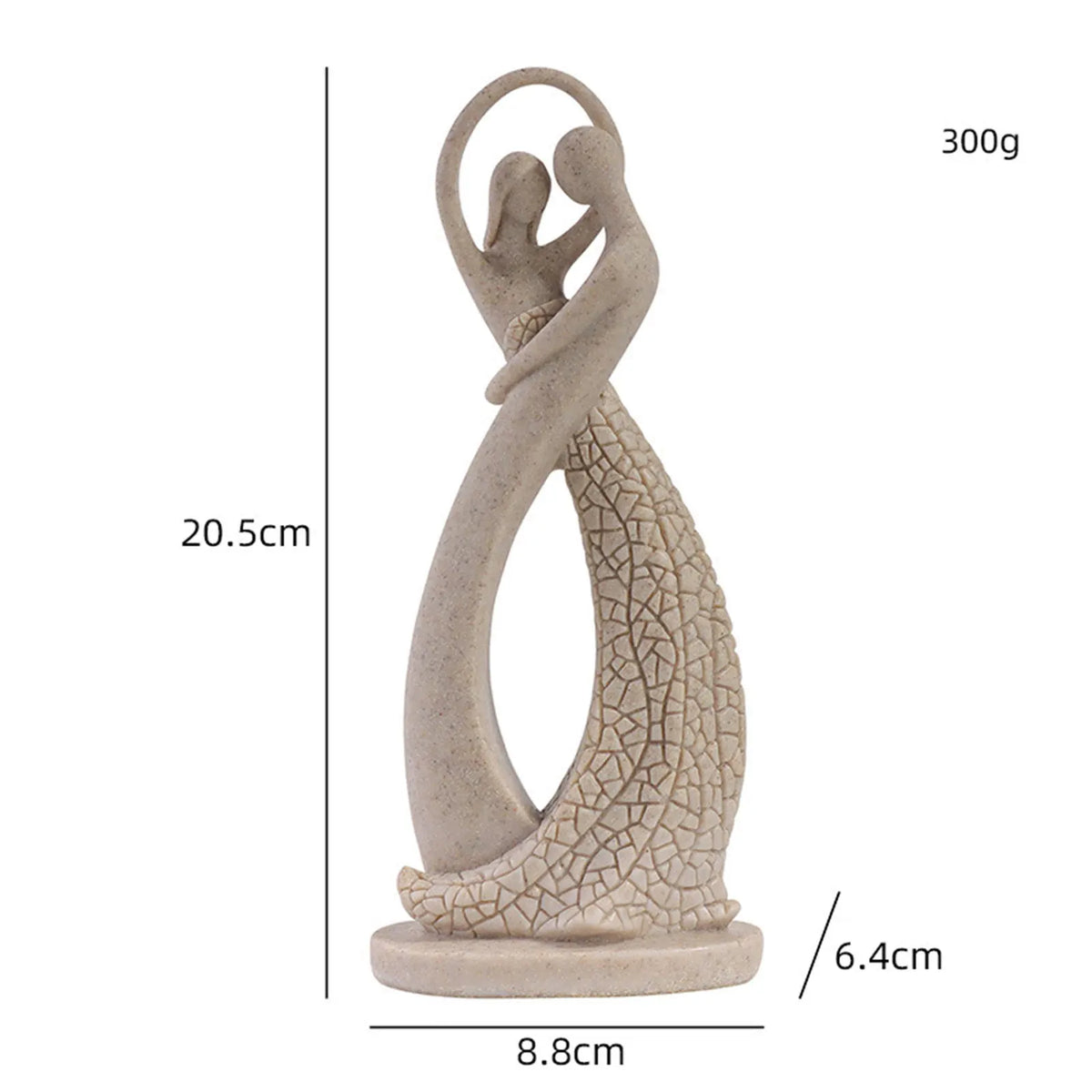Escultura decorativa de Cerâmica Premuim - Coleção Amor em Movimento