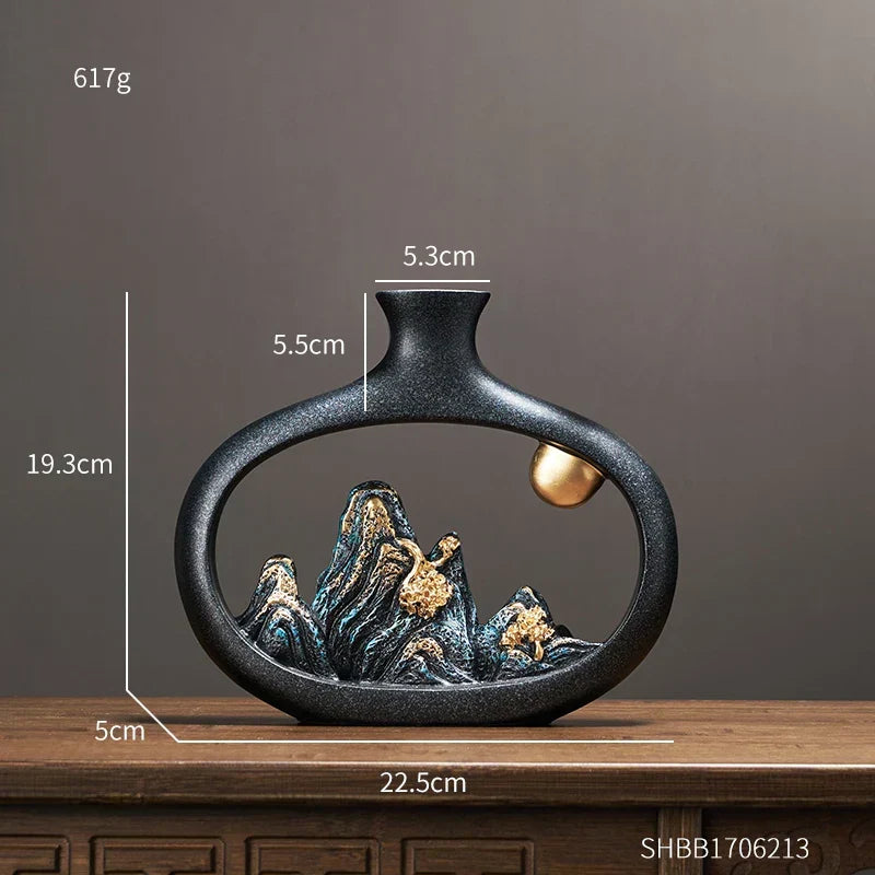 Vaso Escultura Montanhas Serenas