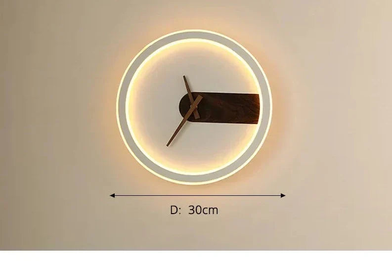 Relógio de Parede Decorativo Moderno com iluminação LED - LumiTime Prestige!
