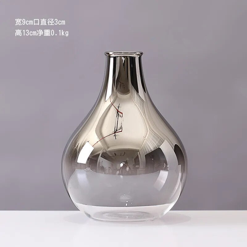 Vaso decorativo moderno para planta de vidro