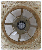 Luminária com Ventilador de teto moderno em Bambu - ZenithBreeze - Bambu Breeze Edition