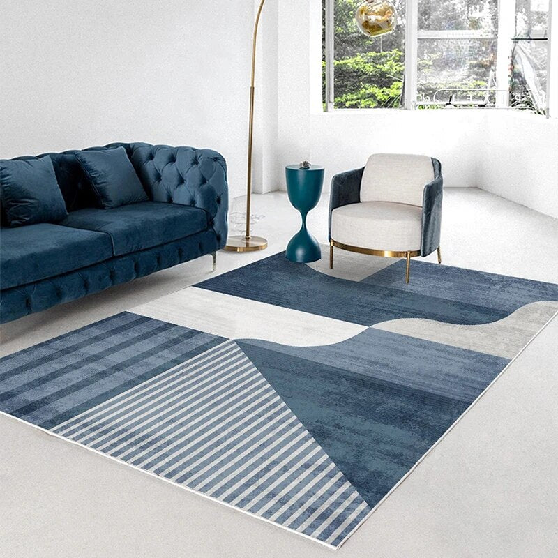Tapete Retangular Decorativo - Coleção BlueGeometric