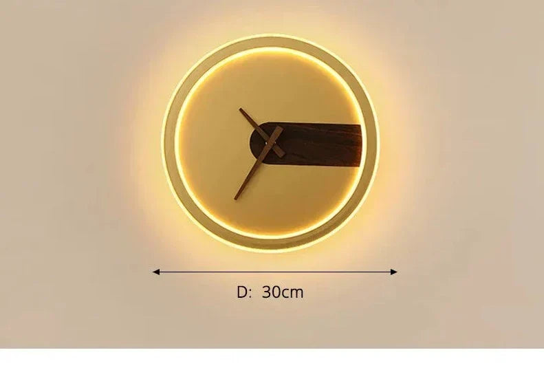 Relógio de Parede Decorativo Moderno com iluminação LED - LumiTime Prestige!