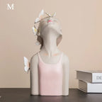 Escultura decorativa de Cerâmica Premuim - Coleção Bailarina Borboleta