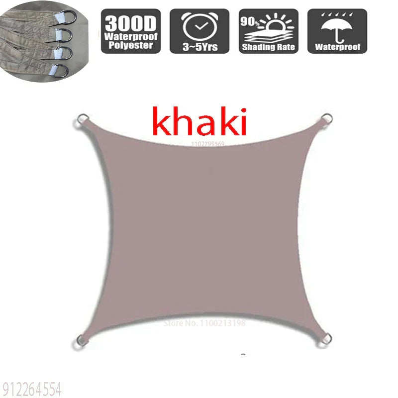 Toldo quadrado Portátil Impermeável Flexível e Resistente Com Proteção UV