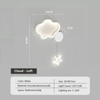 Luminária Infantil de Parede LED Cloud Star Moon