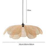 Luminária Pendente Estilo Japonês - Petal Willow Rattan