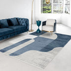 Tapete Retangular Decorativo - Coleção BlueGeometric