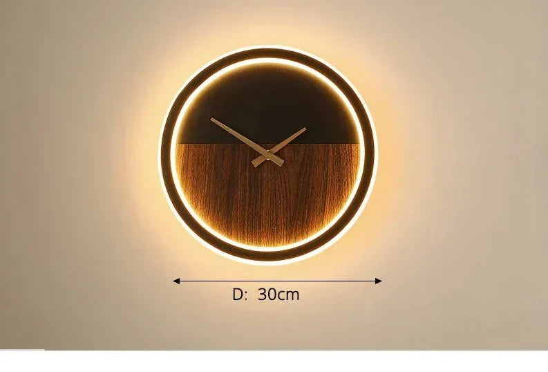 Relógio de Parede Decorativo Moderno com iluminação LED - LumiTime Prestige!