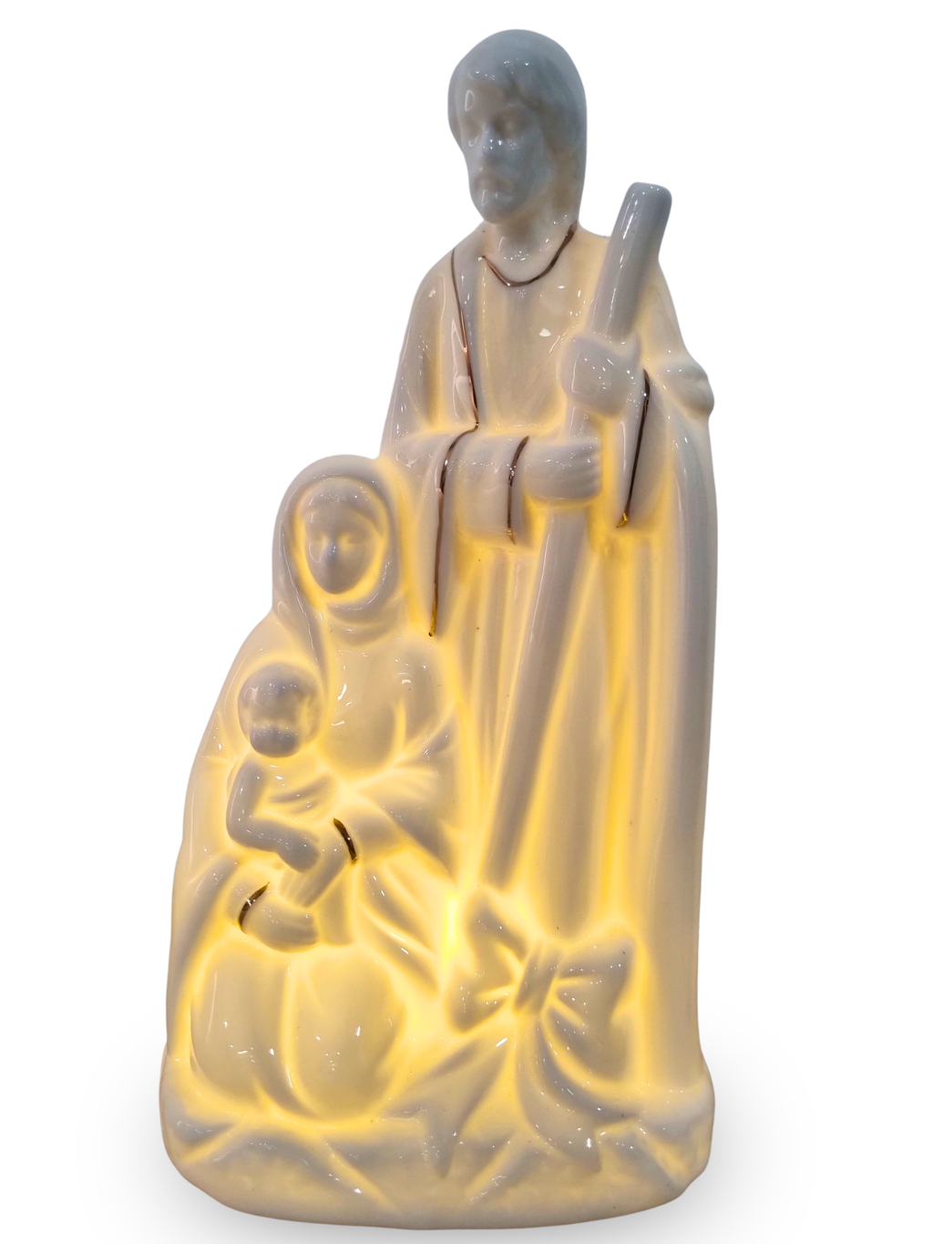 Sagrada Família em Porcelana com Led 23 x 13 cm