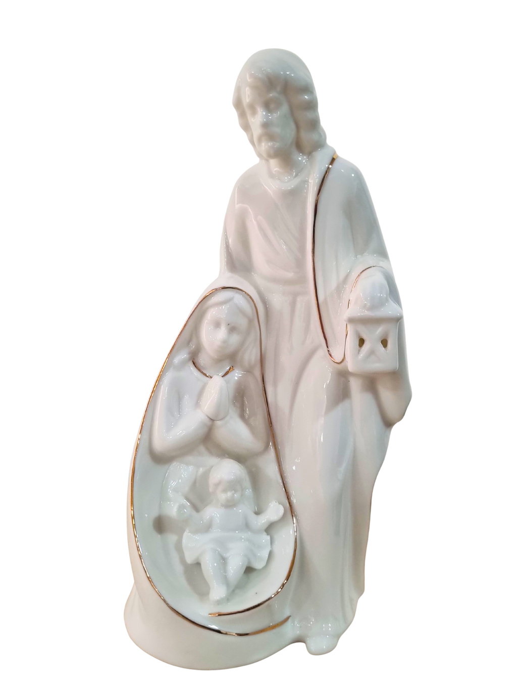 Sagrada Família em Porcelana com Led 25 x 13 cm