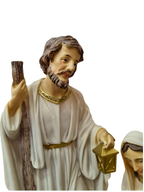 Sagrada Família em Resina Cor Marfim 30 cm 3 peças
