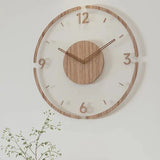 Relógio de Parede Decorativo Moderno de Madeira - WoodCraft Elite