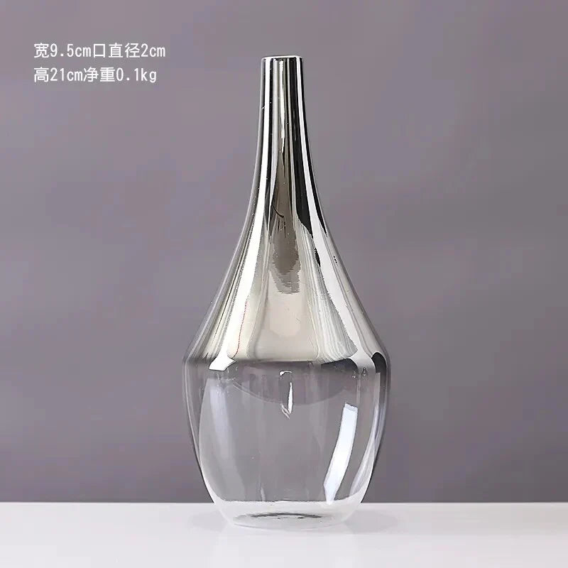 Vaso decorativo moderno para planta de vidro
