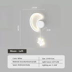 Luminária Infantil de Parede LED Cloud Star Moon