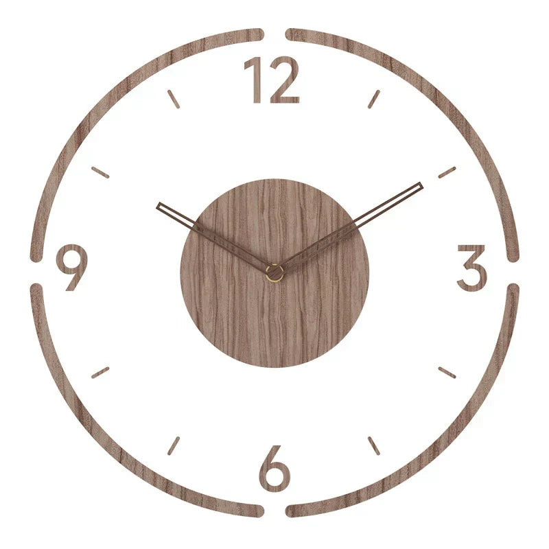 PROMO OUTLET - Relógio de Parede Decorativo Moderno de Madeira - WoodCraft Elite