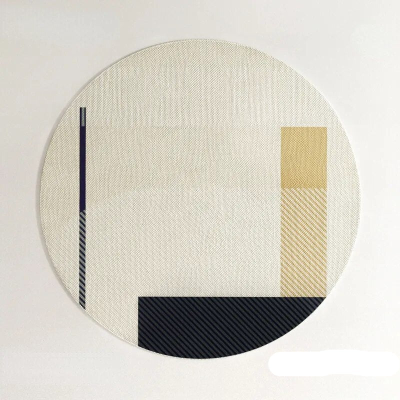 PROMO OUTLET - Tapete Decorativo Orgânico Moderno Redondo - Coleção Paris
