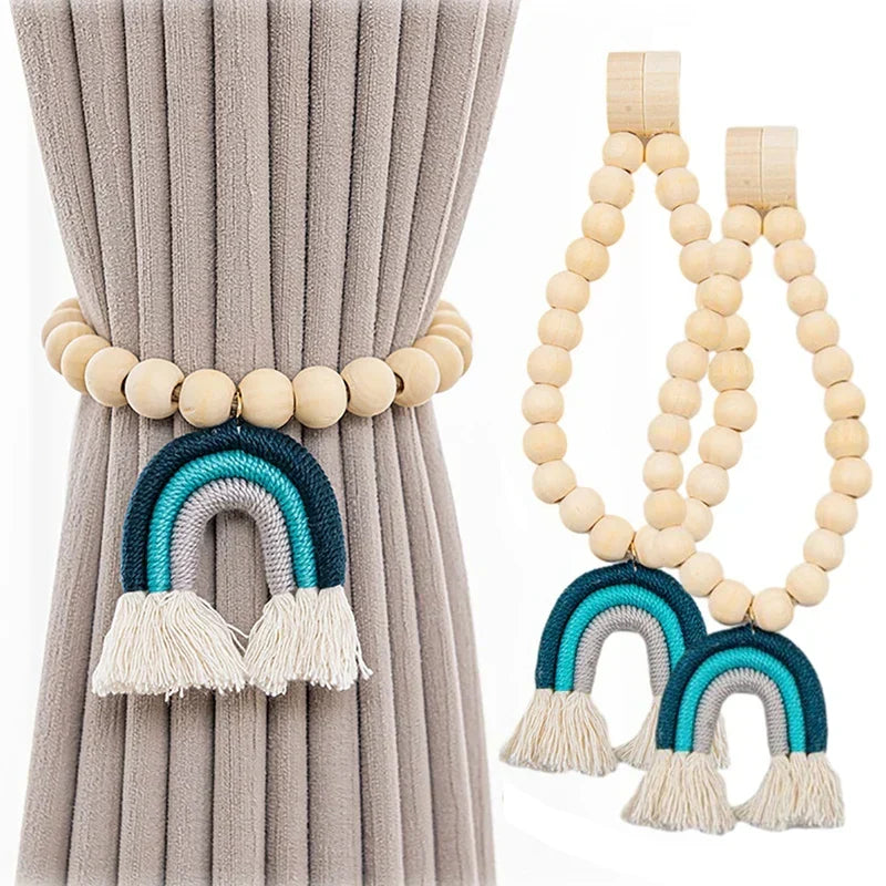 Amarra de Cortinas Infantis Boho Arco-Íris