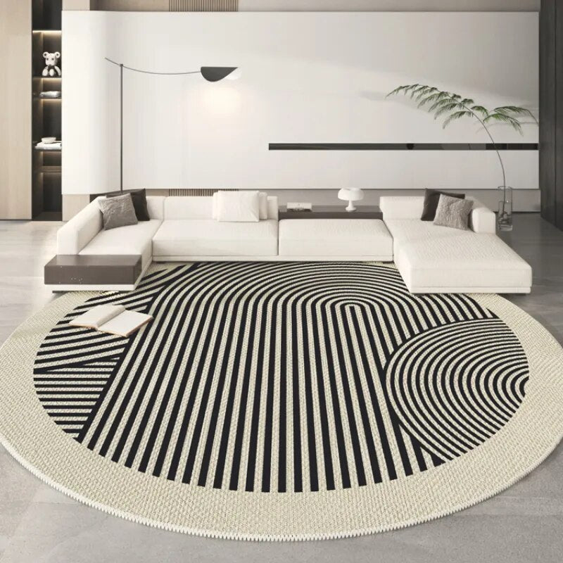 PROMO OUTLET - Tapete Decorativo Orgânico Moderno Redondo - Coleção Paris