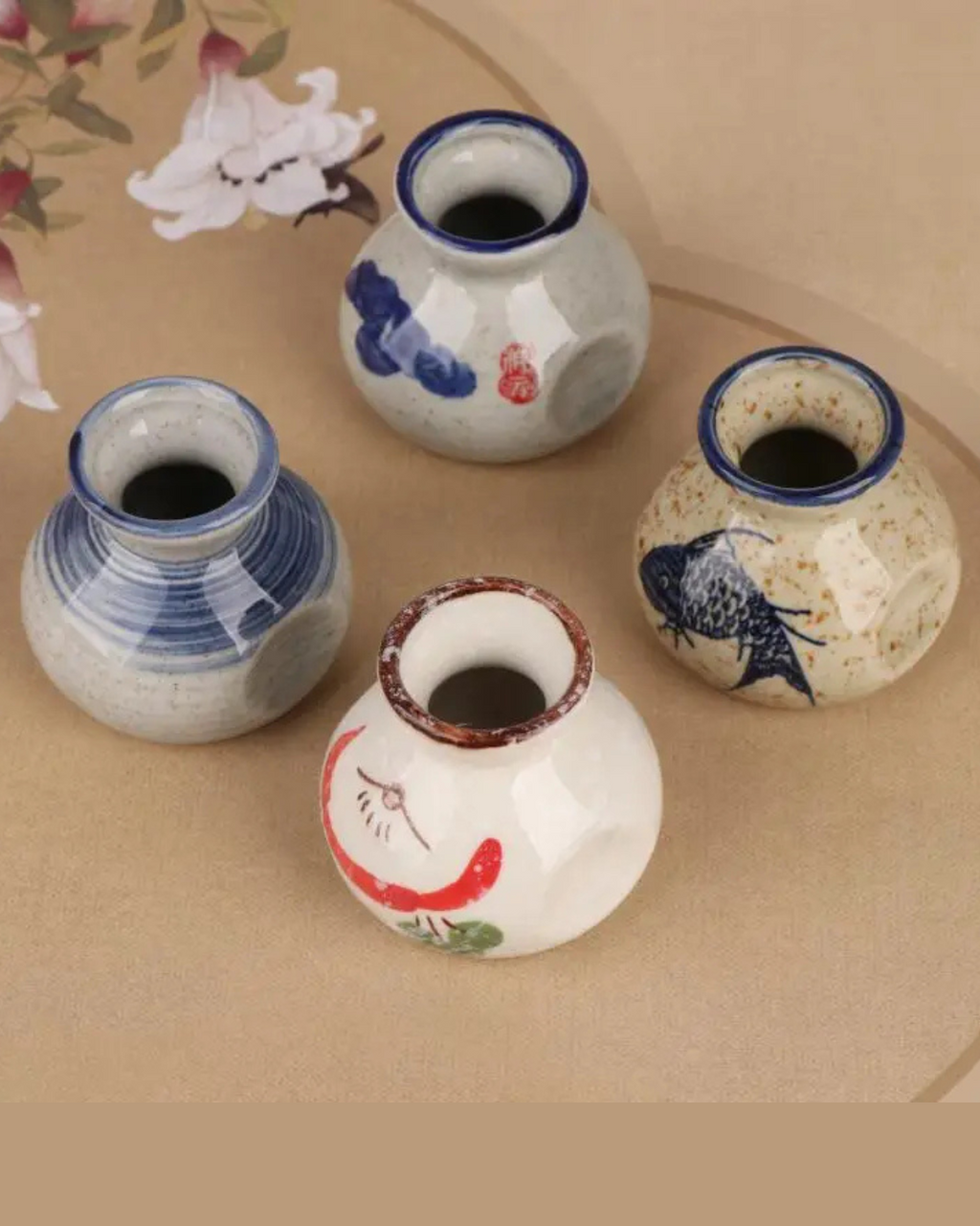 Suporte de Palito de Cerâmica Estilo Chinês para Mesa