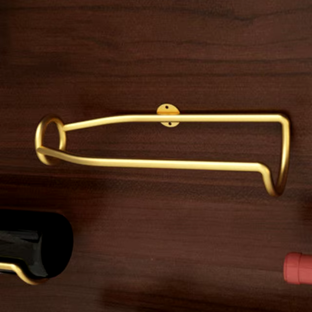 Suporte de Parede para Vinho em Metal para Armazenamento e Exibição de Vinhos