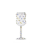 Taça de Vidro com Pontos Coloridos 300ml Vinho Branco e Tinto