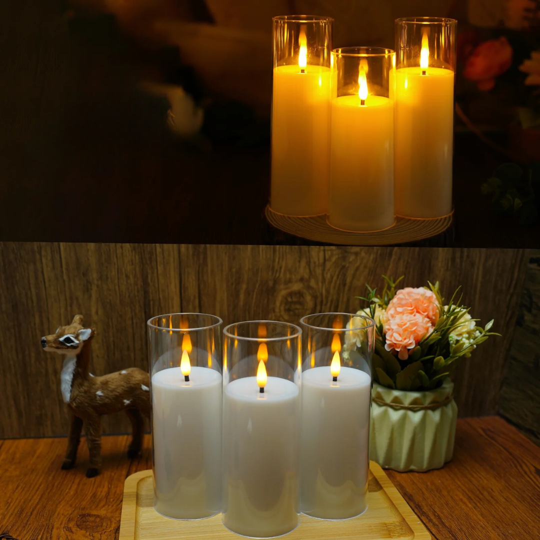 Velas LED Flameless com Controle Remoto para Decoração de Casa