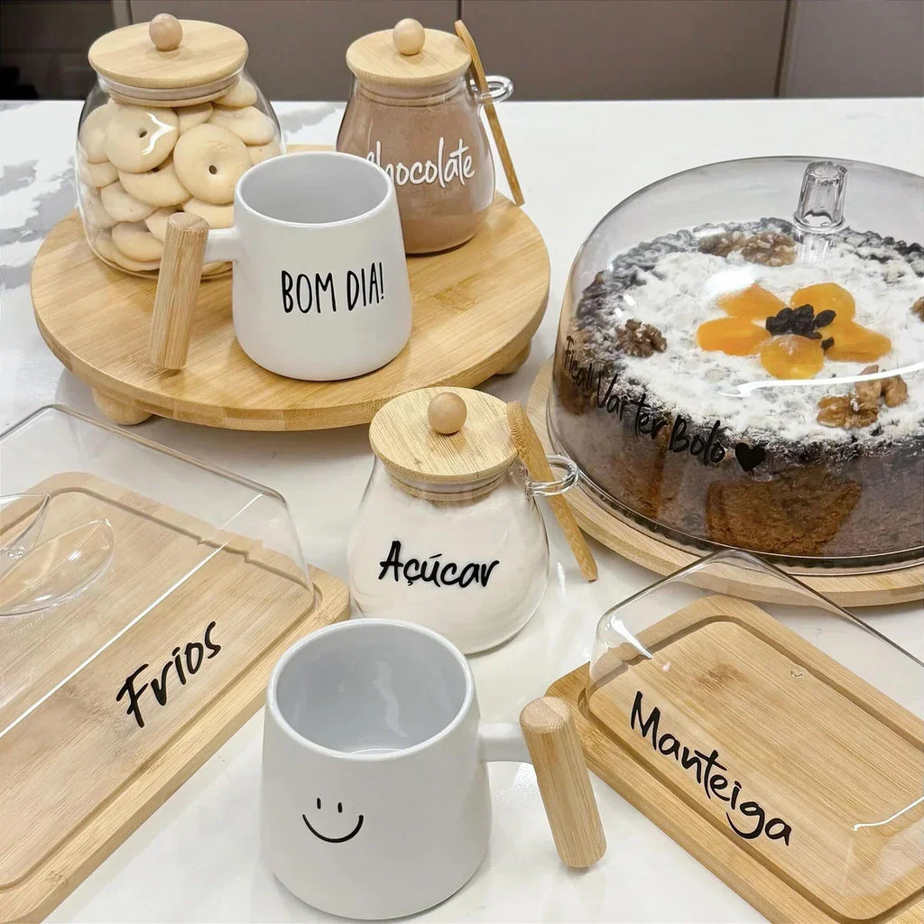 KIT CAIXA DO MÊS BAMBU MESA POSTA COM POTES