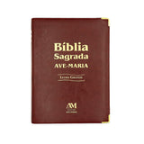 Bíblia Sagrada Ave-Maria Letra Grande Marrom