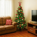 Kit Completo de Árvore de Natal 1,5m com 84 Enfeites