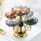 Centro Decorativo Multinível de Crystal - Rotatório 360°