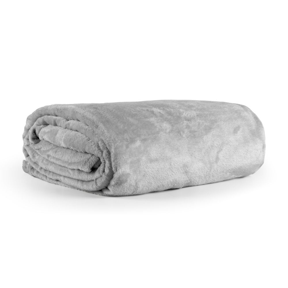 Cobertor Manta Flannel Queen Turim 2,40x2,20m 180g/m² Prata