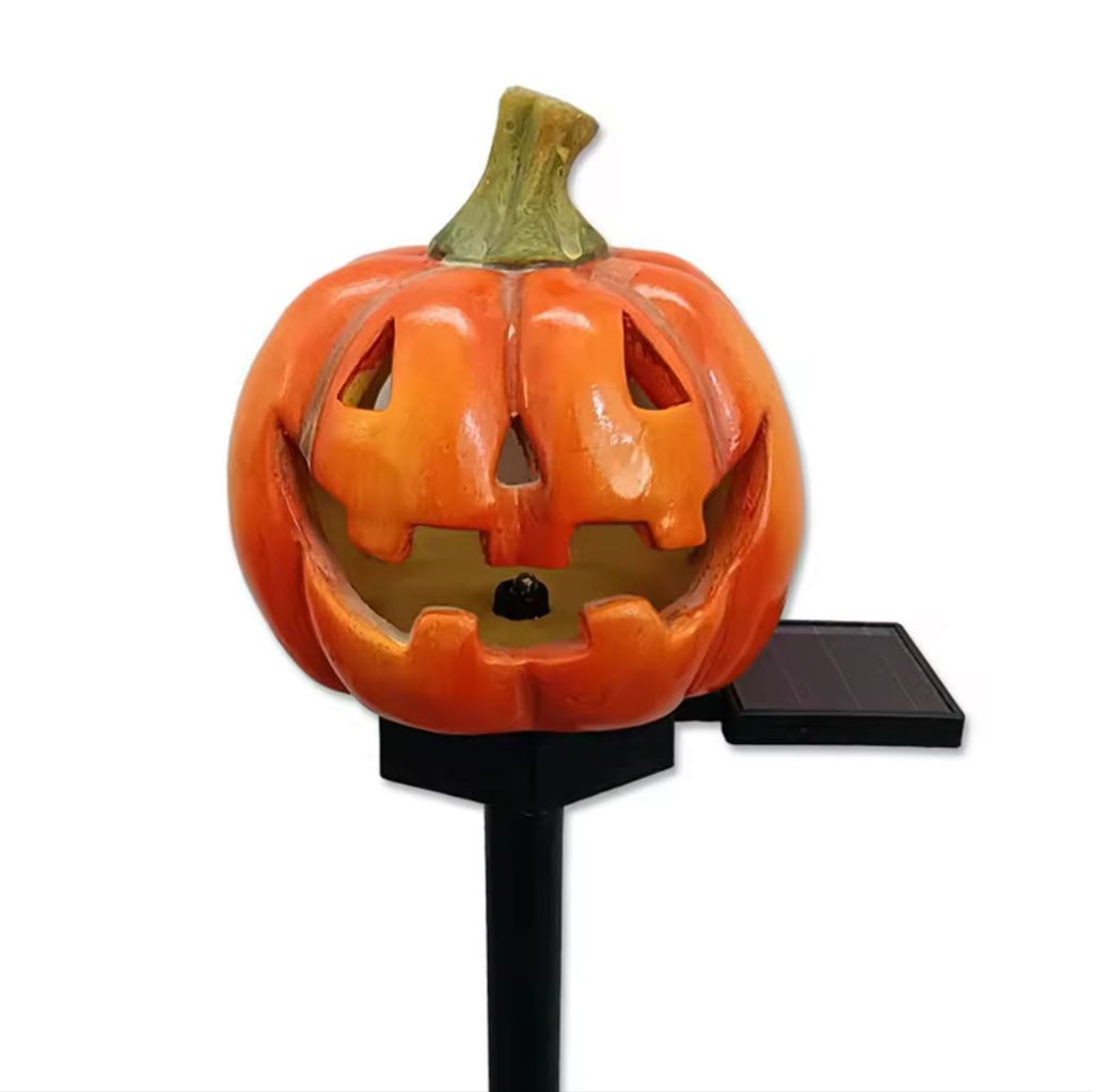 Kit Luminária Solar Abóbora Decorativa - Halloween
