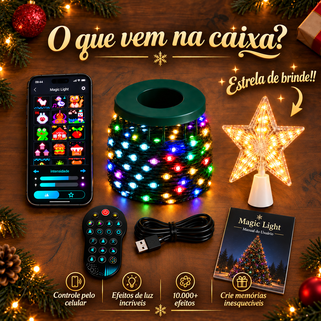 O que vem na caixa do Magic Light