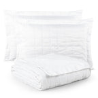 Kit Colcha Cobre Leito Matelassê 200 Fios Dupla Face Berlim Branco