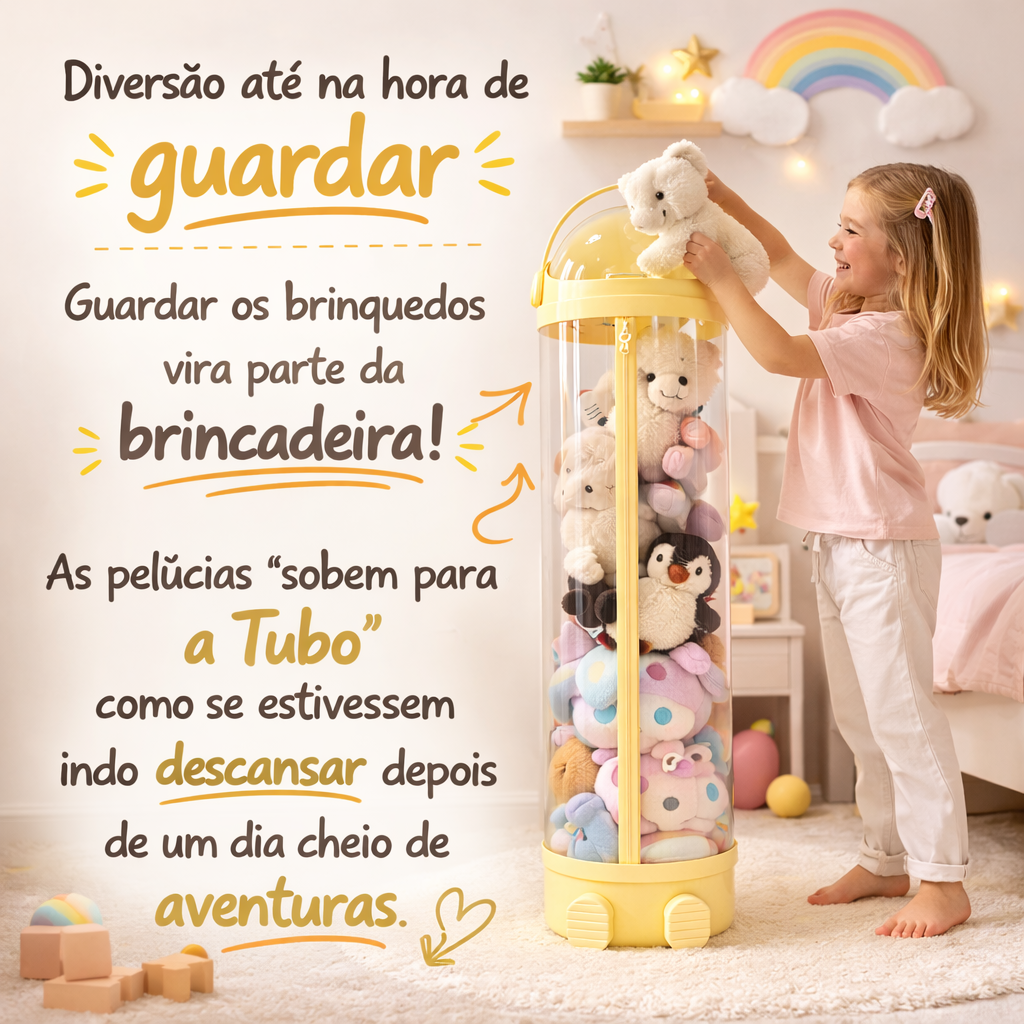 Tubo organizador de brinquedos
