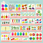 Kit de ovos plásticos recheados com brinquedos surpresa