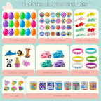 Kit de ovos plásticos recheados com brinquedos surpresa