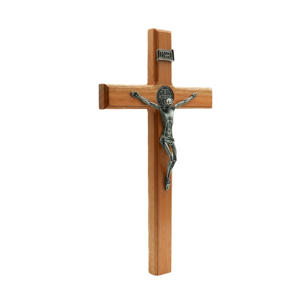 Cruz de Parede 36 cm - Prata Velha