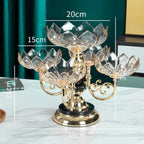 Centro Decorativo Multinível de Crystal - Rotatório 360°