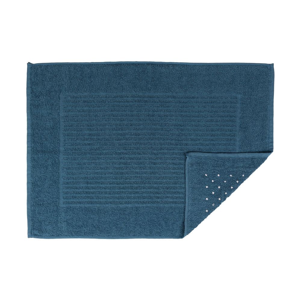 Tapete De Banheiro 50x70cm Algodão 400g/m² Piso Antiderrapante Basic Petróleo