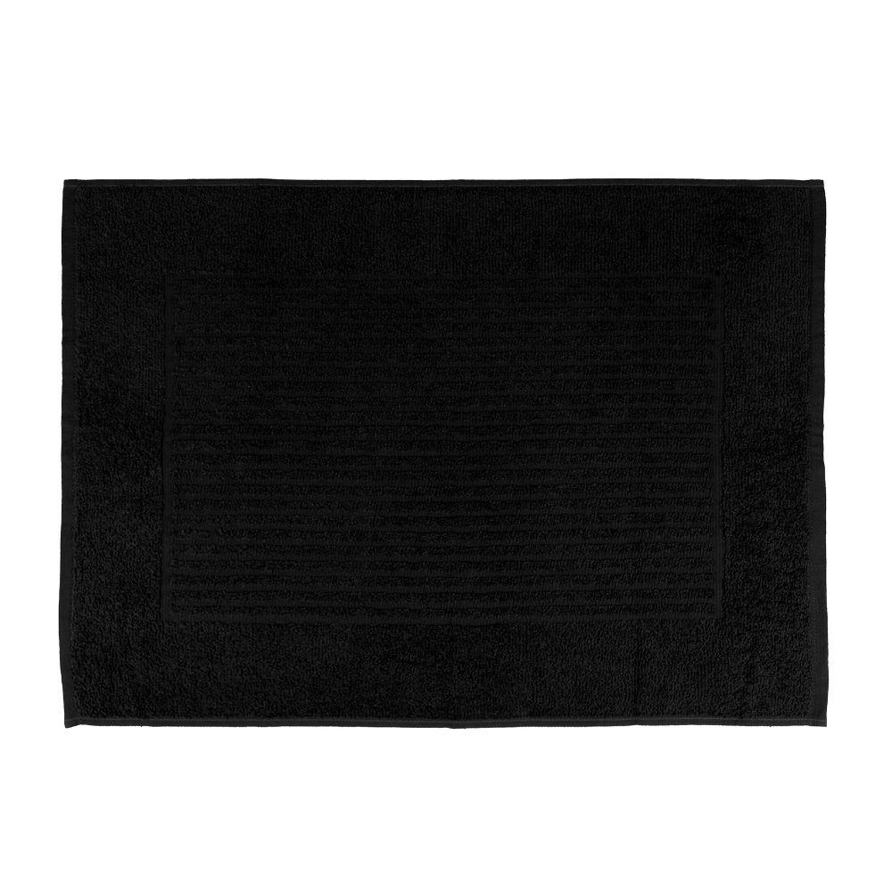 Tapete De Banheiro 50x70cm Algodão 400g/m² Piso Antiderrapante Basic Preto